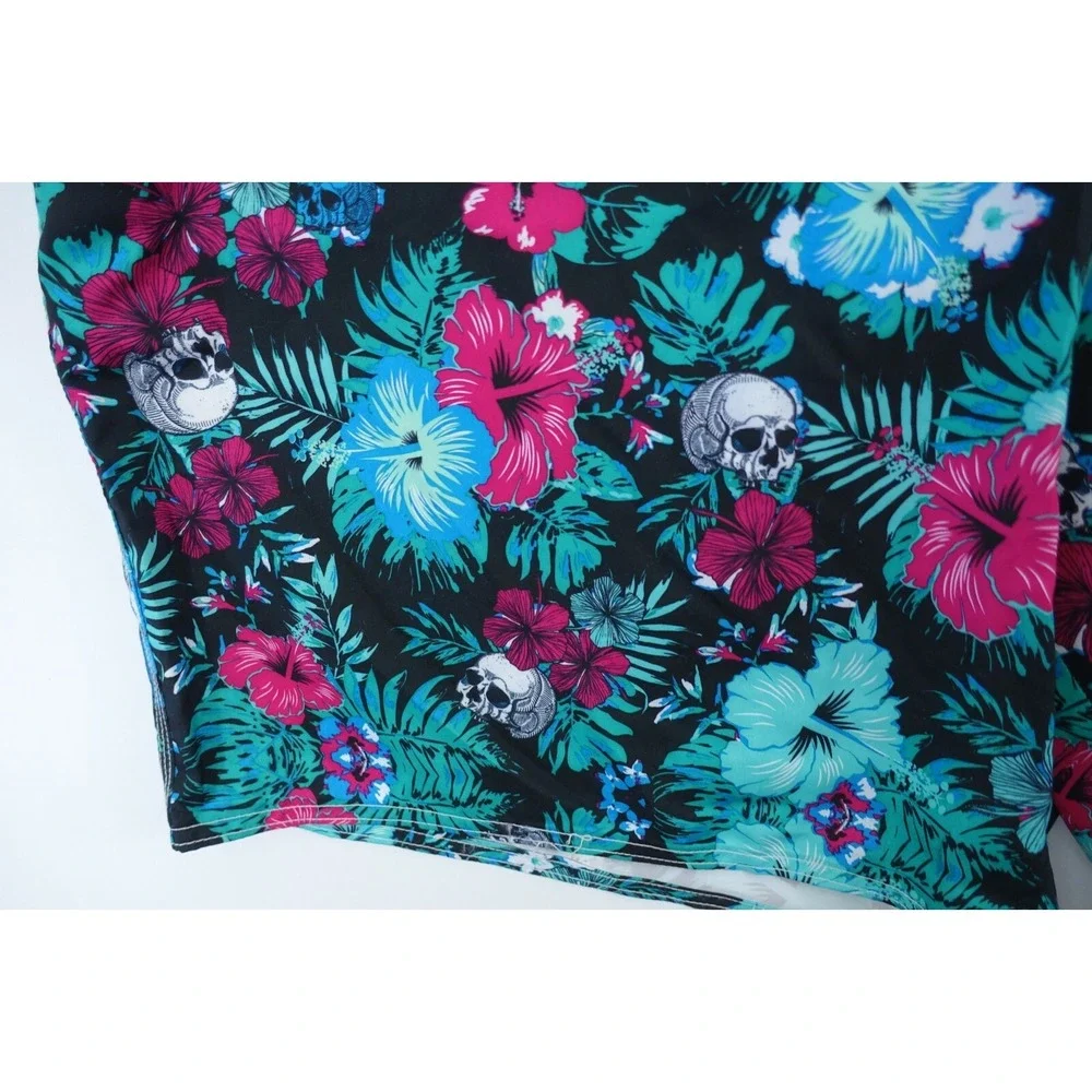 Joe Boxer Board Shorts Men XXL Skulls Floral Brief Mesh Lining Pockets Swim